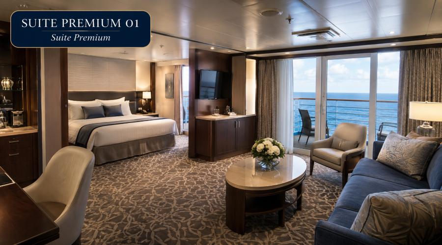 Suite Deluxe con vista al océano en Grandeur of the Seas