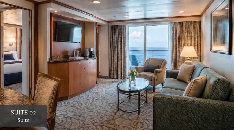 Suite familiar con vista al océano en Grandeur of the Seas